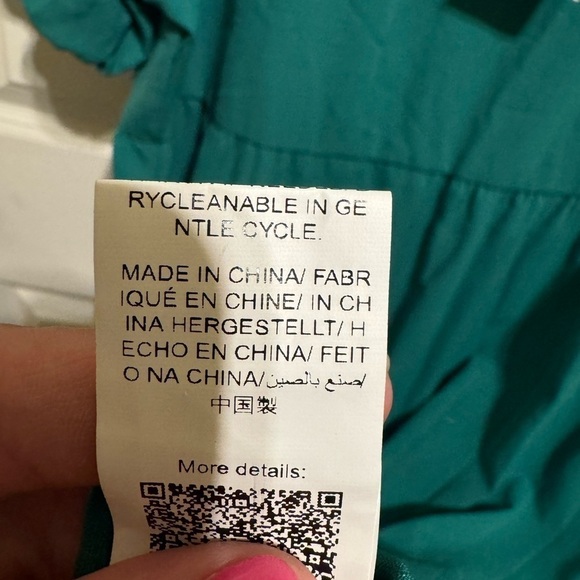 Emery Rose Green Dress Short Sleeve Long Dress Sz XL - Picture 7 of 11